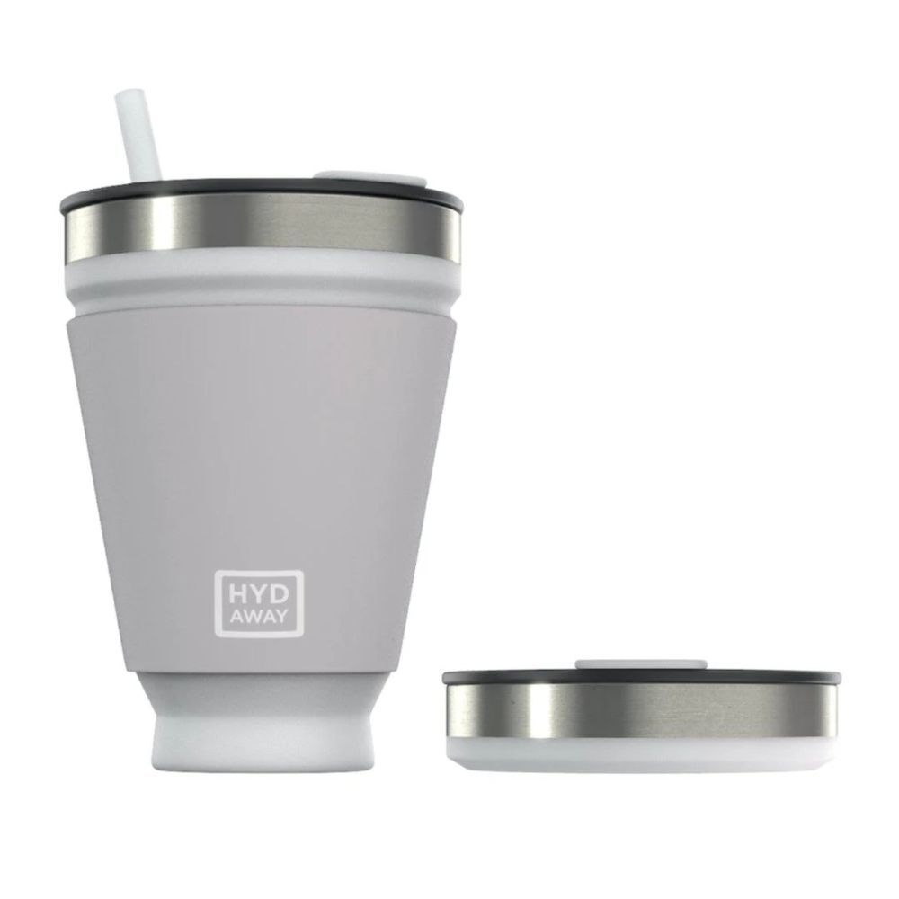 Collapsible Travel Tumbler in Light Gray